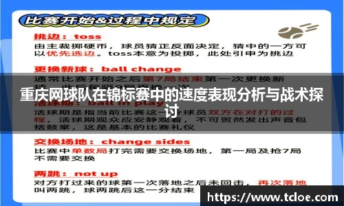 重庆网球队在锦标赛中的速度表现分析与战术探讨
