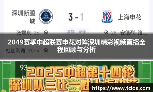 2049赛季中超联赛申花对阵深圳精彩视频直播全程回顾与分析